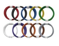 Kupferlitze, 0,04 mm², 1-adrig, 10 m Ring, verschiedene Farben zur Auswahl